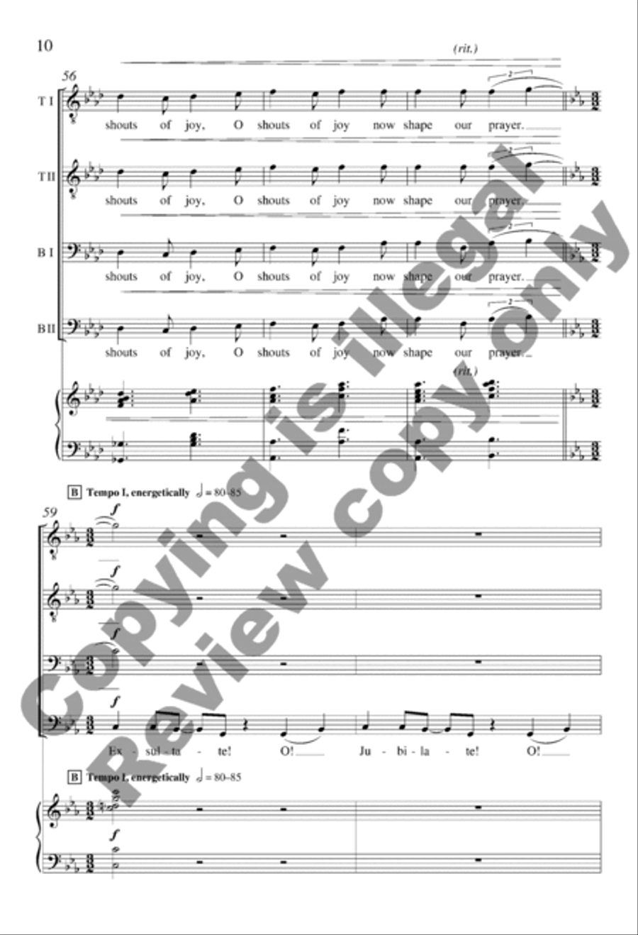 Exsultate! Jubilate! TTBB scores gallery preview page 10
