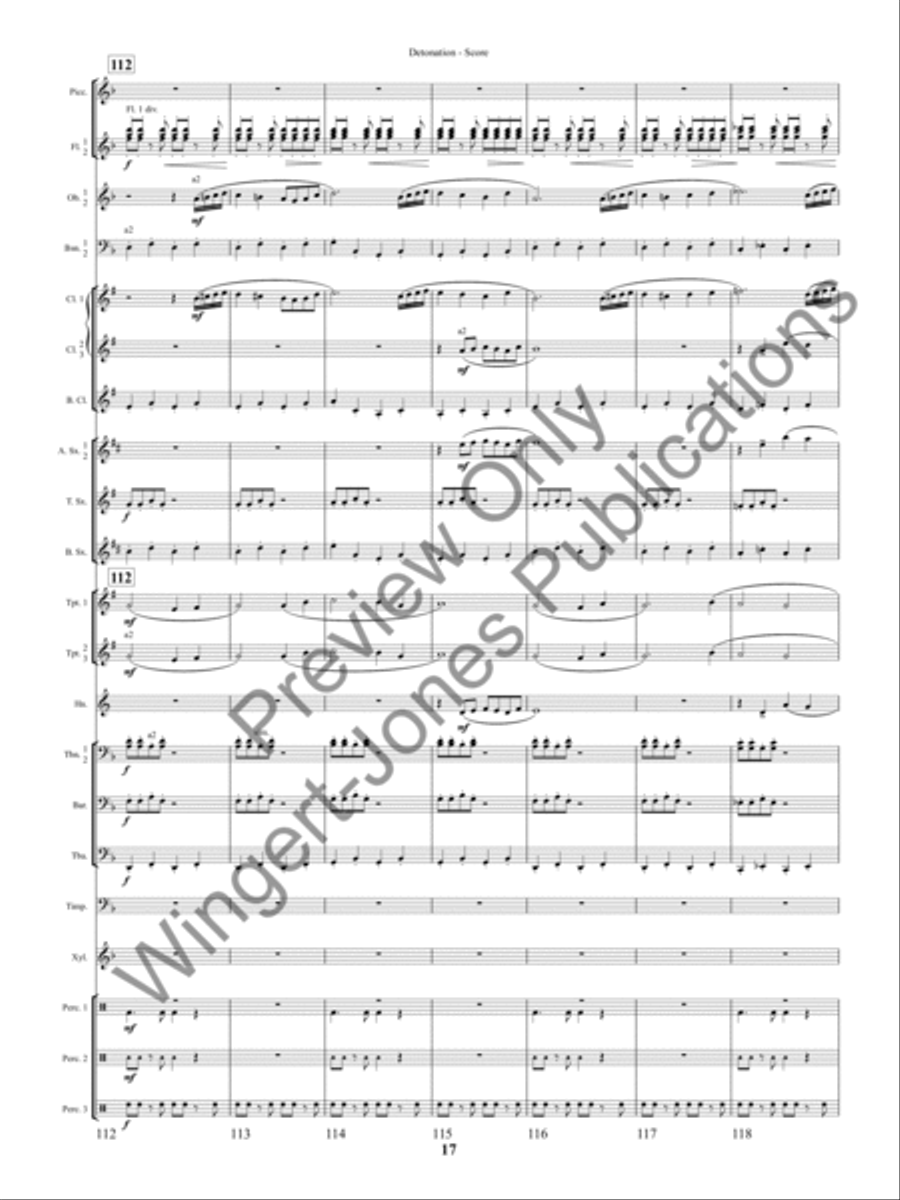 Detonation (Score) Concert Band scores gallery preview page 20