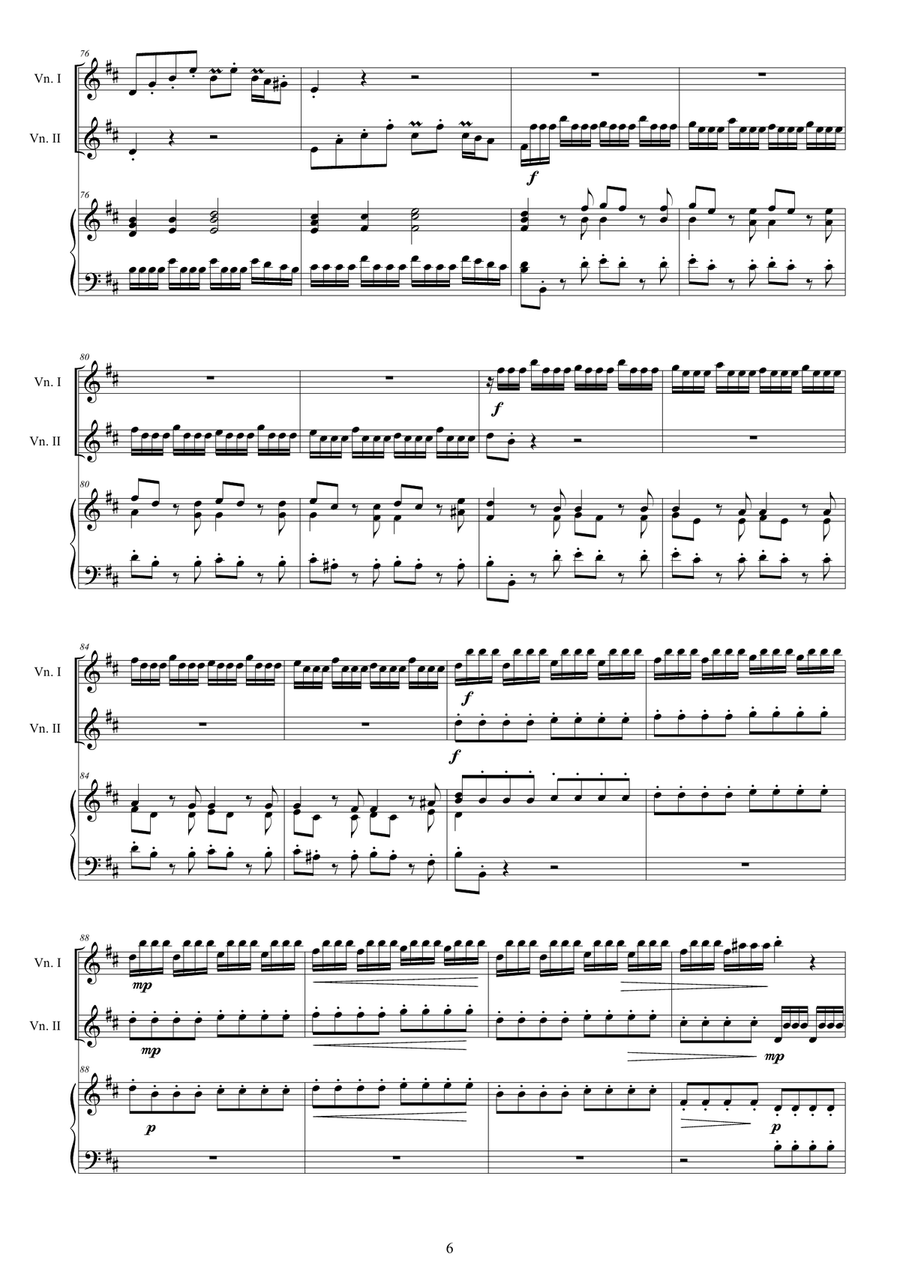 Vivaldi - Violin Concerto No.10 in B minor RV 580 Op.3 for Two Violins and Piano Violin Solo scores gallery preview page 6