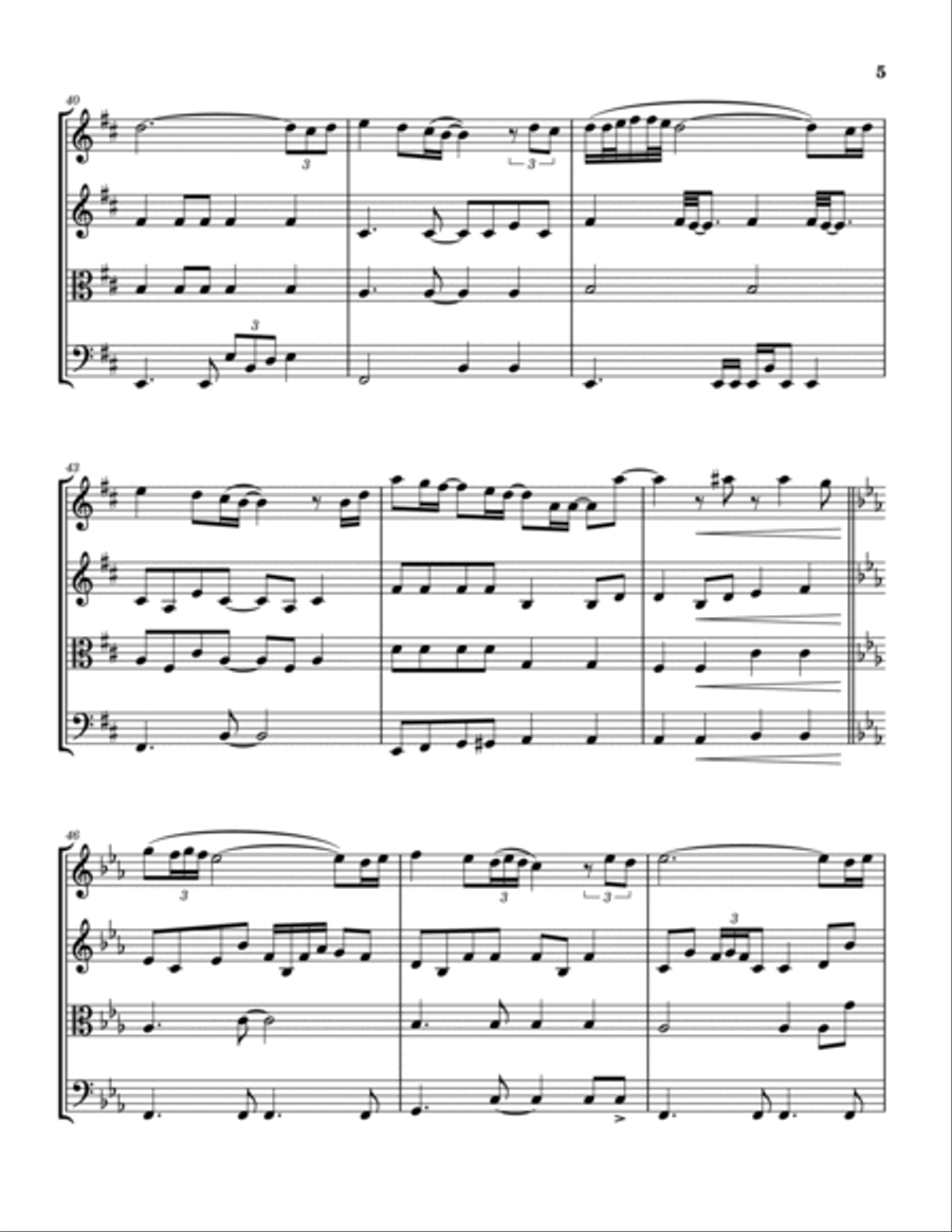 Ribbon In The Sky Ribbon In The Sky String Quartet scores gallery preview page 6