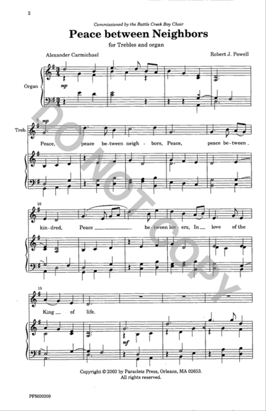 Peace between Neighbors Peace between Neighbors Women's Choir scores gallery preview page 2