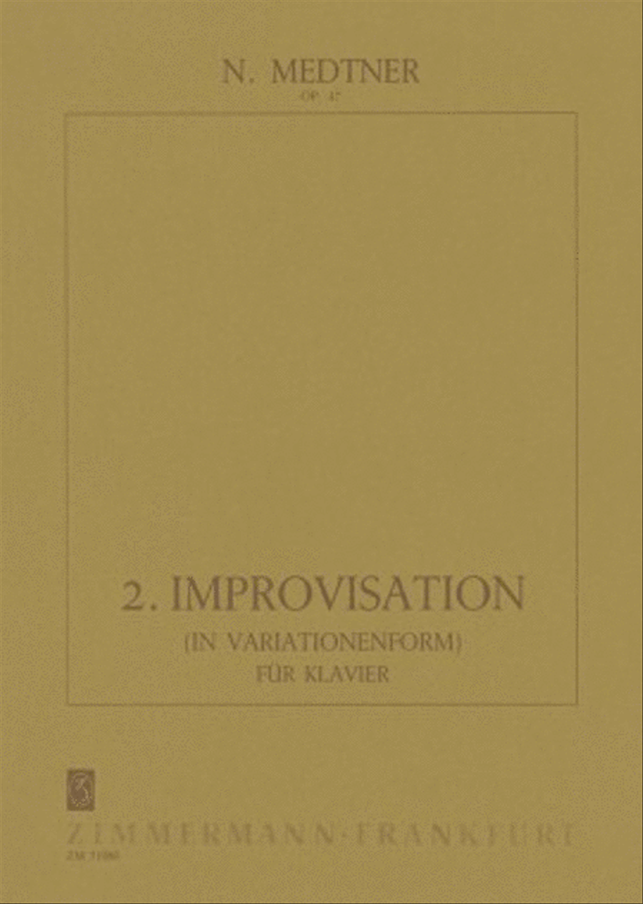 Second improvisation Op. 47 Piano Solo scores gallery preview page 1
