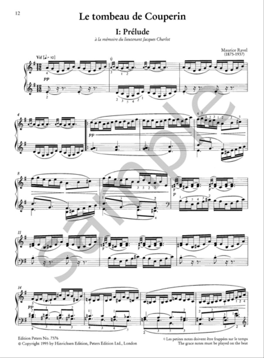 Le tombeau de Couperin for Piano Piano scores gallery preview page 4