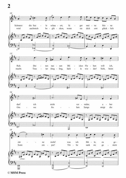 Schubert-Pflicht und Liebe,in b minor,for Voice and Piano image number null