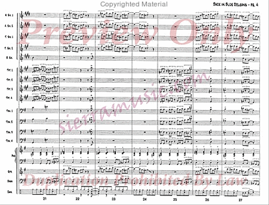 Back In Blue Orleans Back In Blue Orleans Big Band scores gallery preview page 5