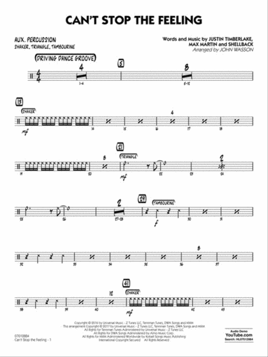Can't Stop the Feeling Jazz Ensemble scores gallery preview page 7
