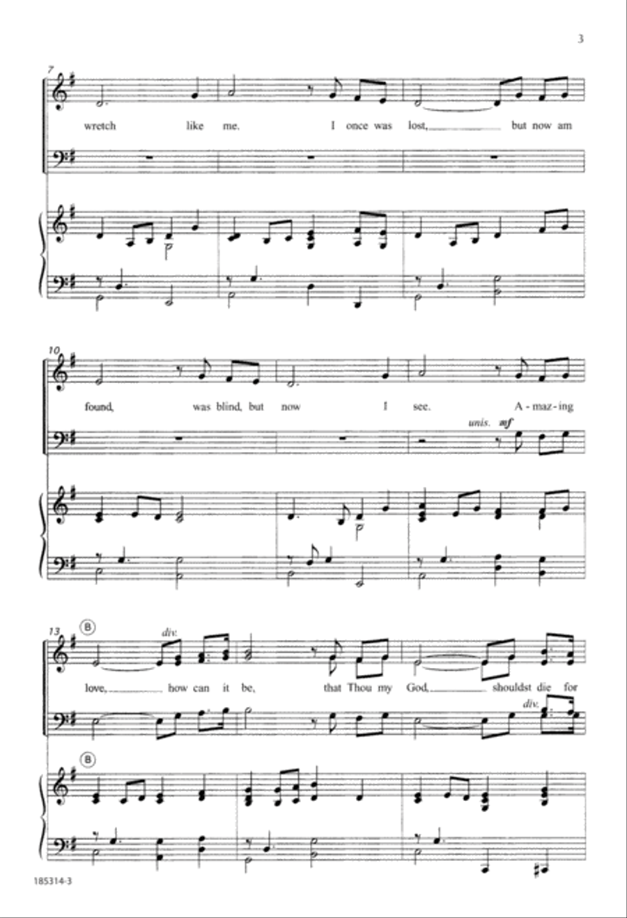 Amazing Grace, Amazing Love 4-Part scores gallery preview page 3