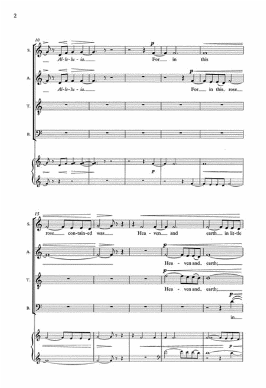 There Is No Rose 4-Part scores gallery preview page 3
