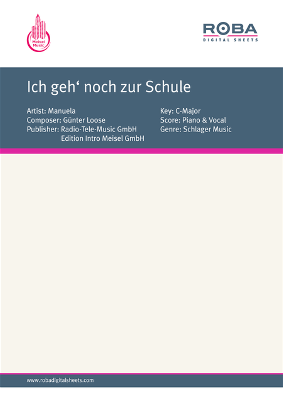 Ich geh' noch zur Schule Voice scores gallery preview page 1