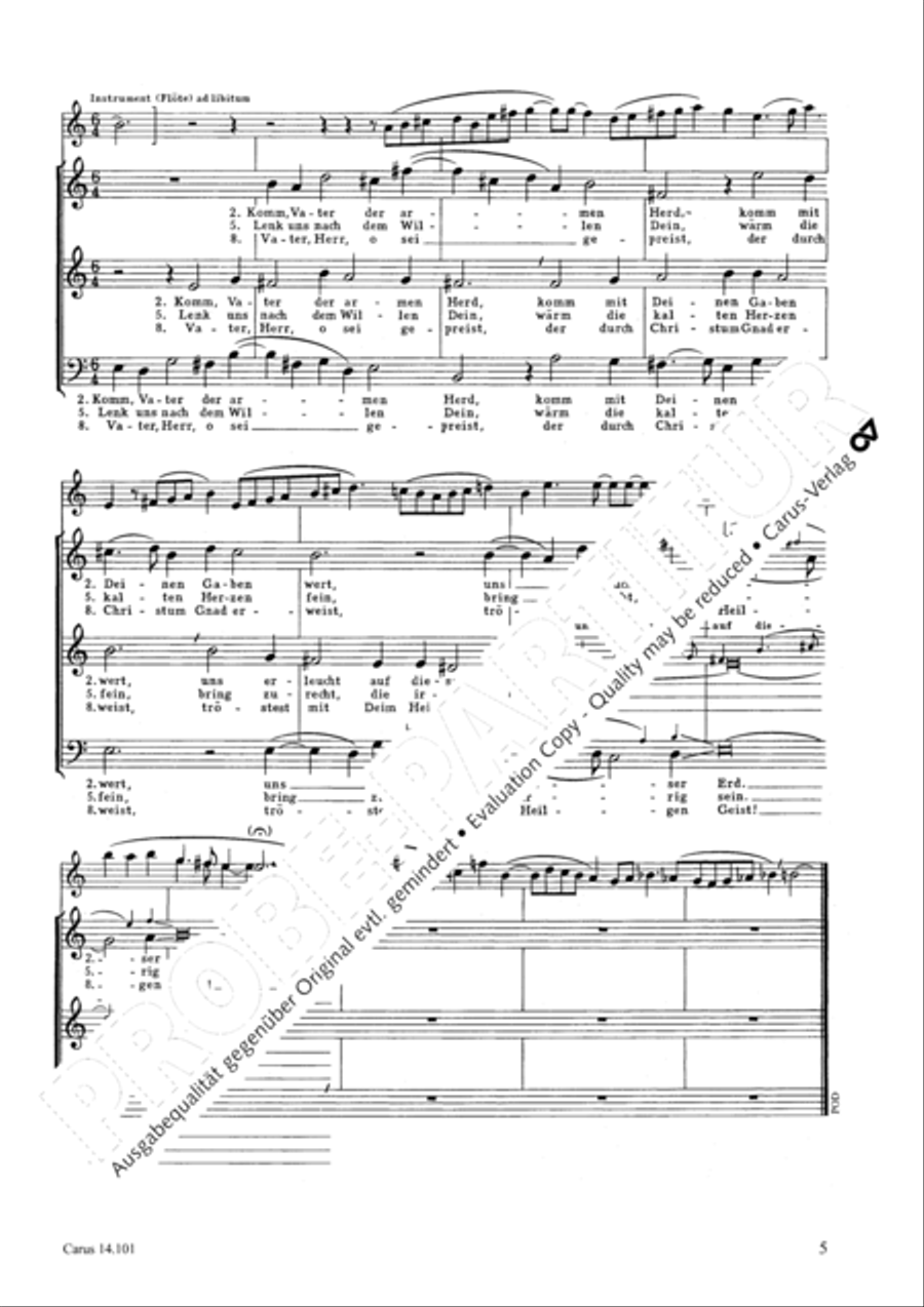 Muller-Olm: Heiliger Geist; Peter: Komm, o komm Score scores gallery preview page 4