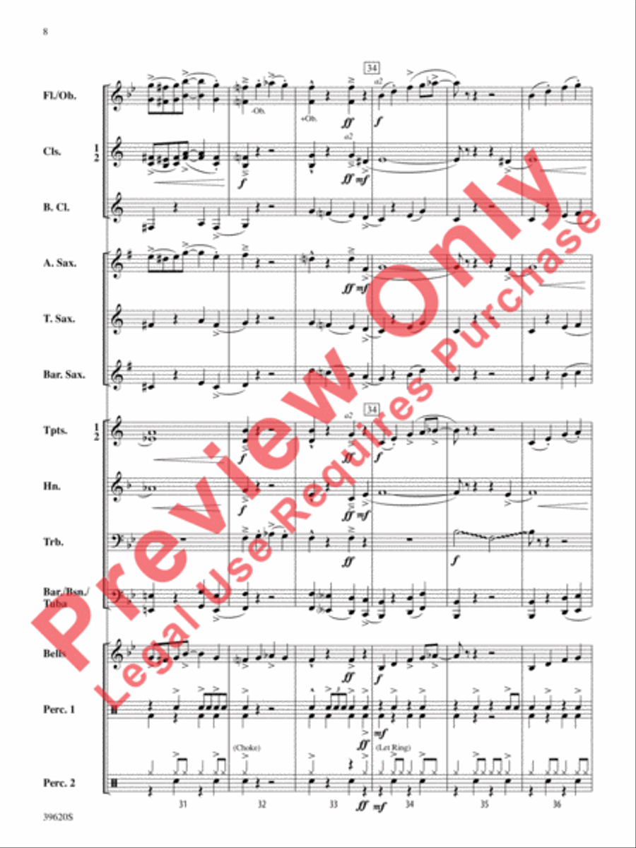 Trombones for President! Trombones for President! Concert Band scores gallery preview page 9