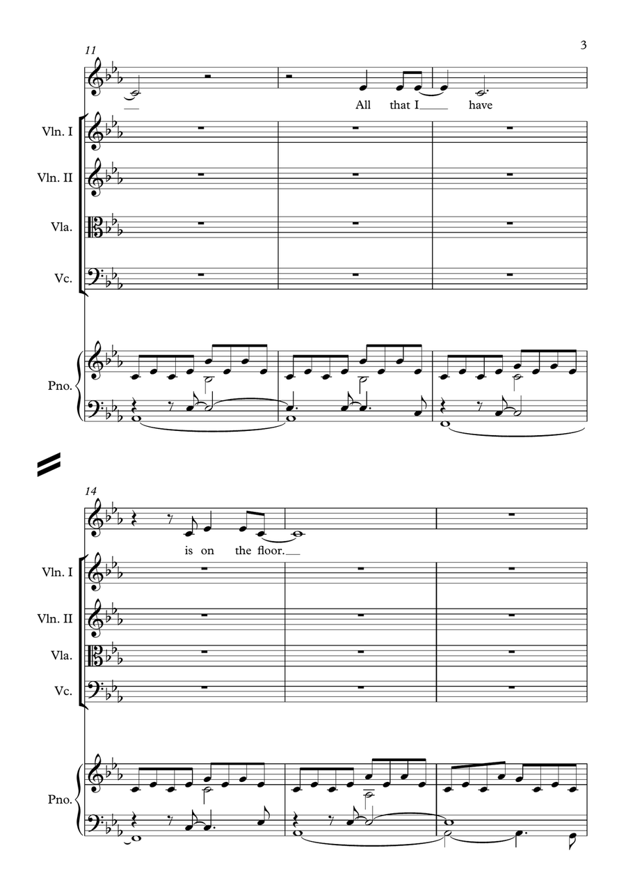Turning Tables String Orchestra scores gallery preview page 3