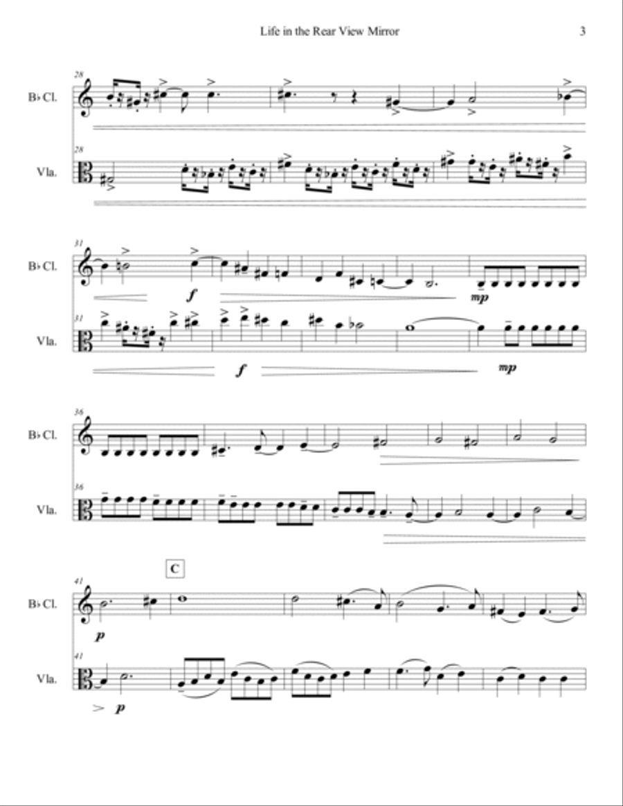 Life in the Rear View Mirror Clarinet scores gallery preview page 6