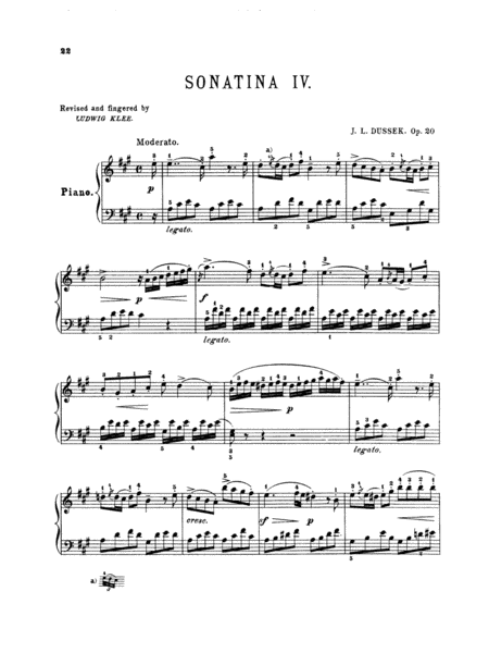 Dussek: Sonatinas, Op. 20