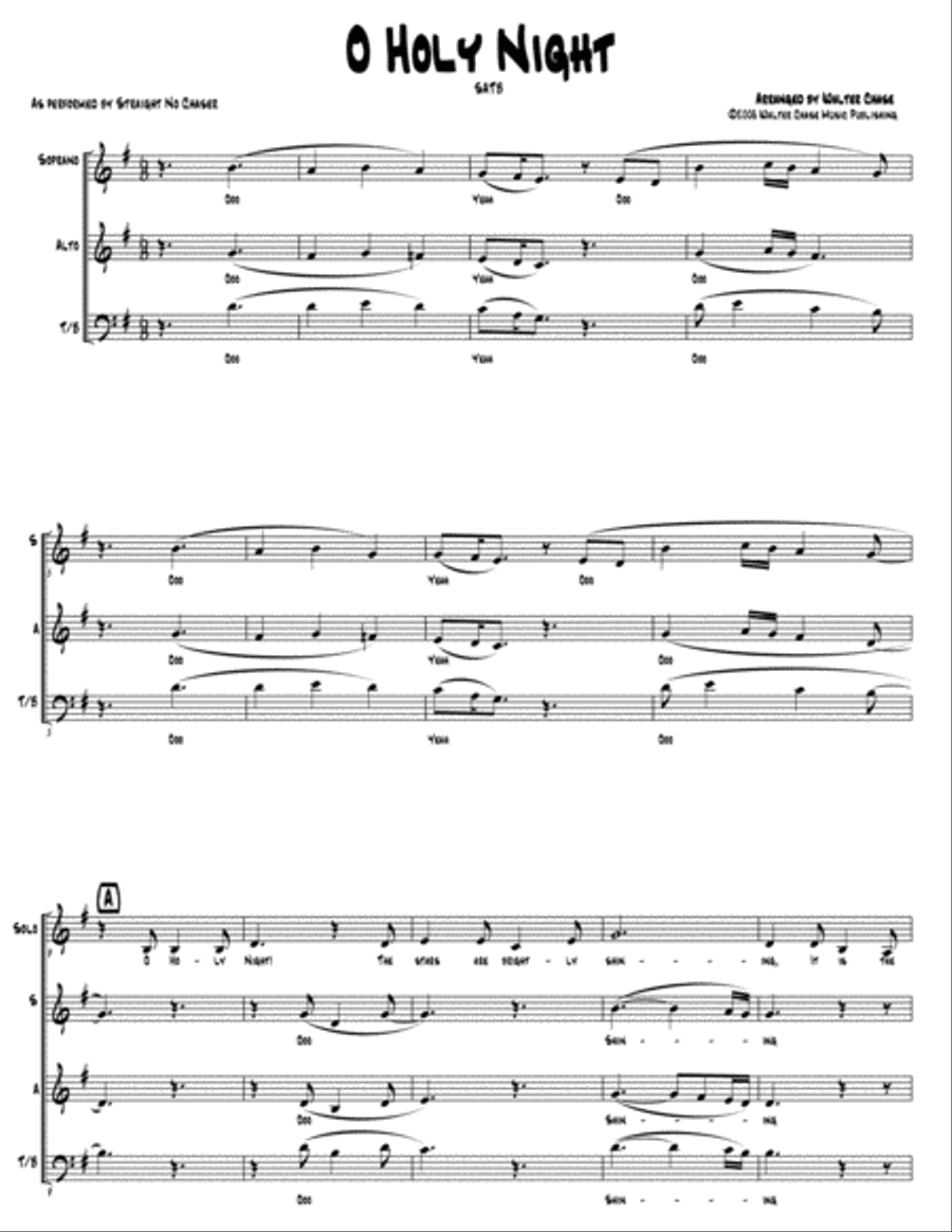 O Holy Night (as performed by Straight No Chaser) - SATB 4-Part scores gallery preview page 2