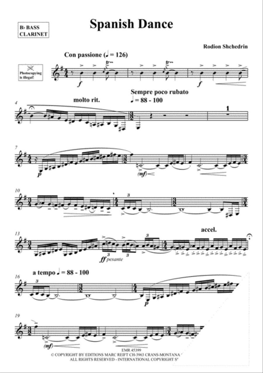 Spanish Dance Spanish Dance Bass Clarinet scores gallery preview page 3
