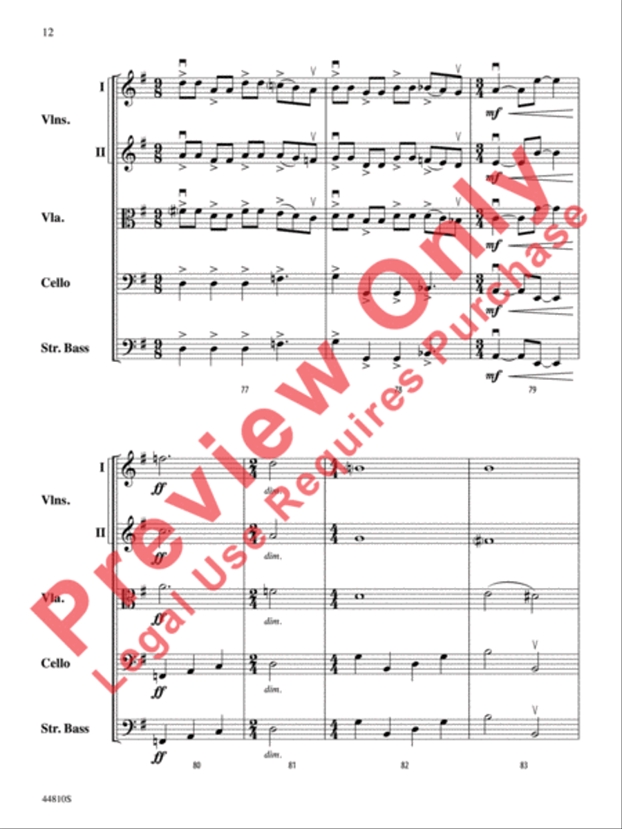 Hidden Dimensions String Orchestra scores gallery preview page 36