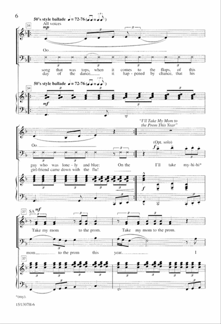 Flops of the Fifties 4-Part scores gallery preview page 6