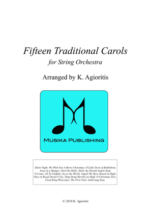 Book cover for Fifteen Traditional Carols for String Orchestra - FULL SET
