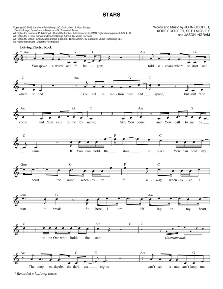 Stars Piano scores gallery preview page 1