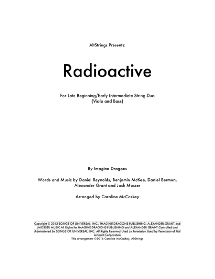 Radioactive String Duet scores gallery preview page 1