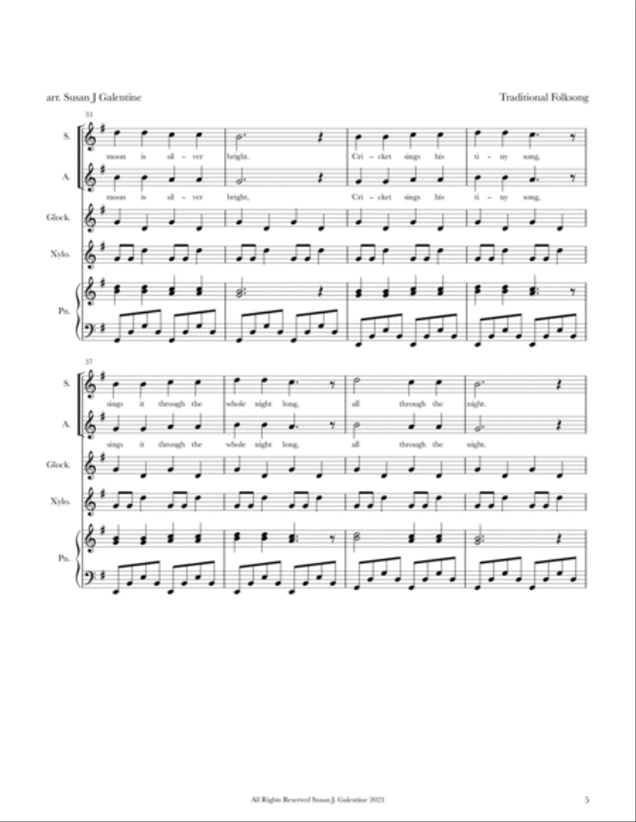 Night Song Percussion scores gallery preview page 5