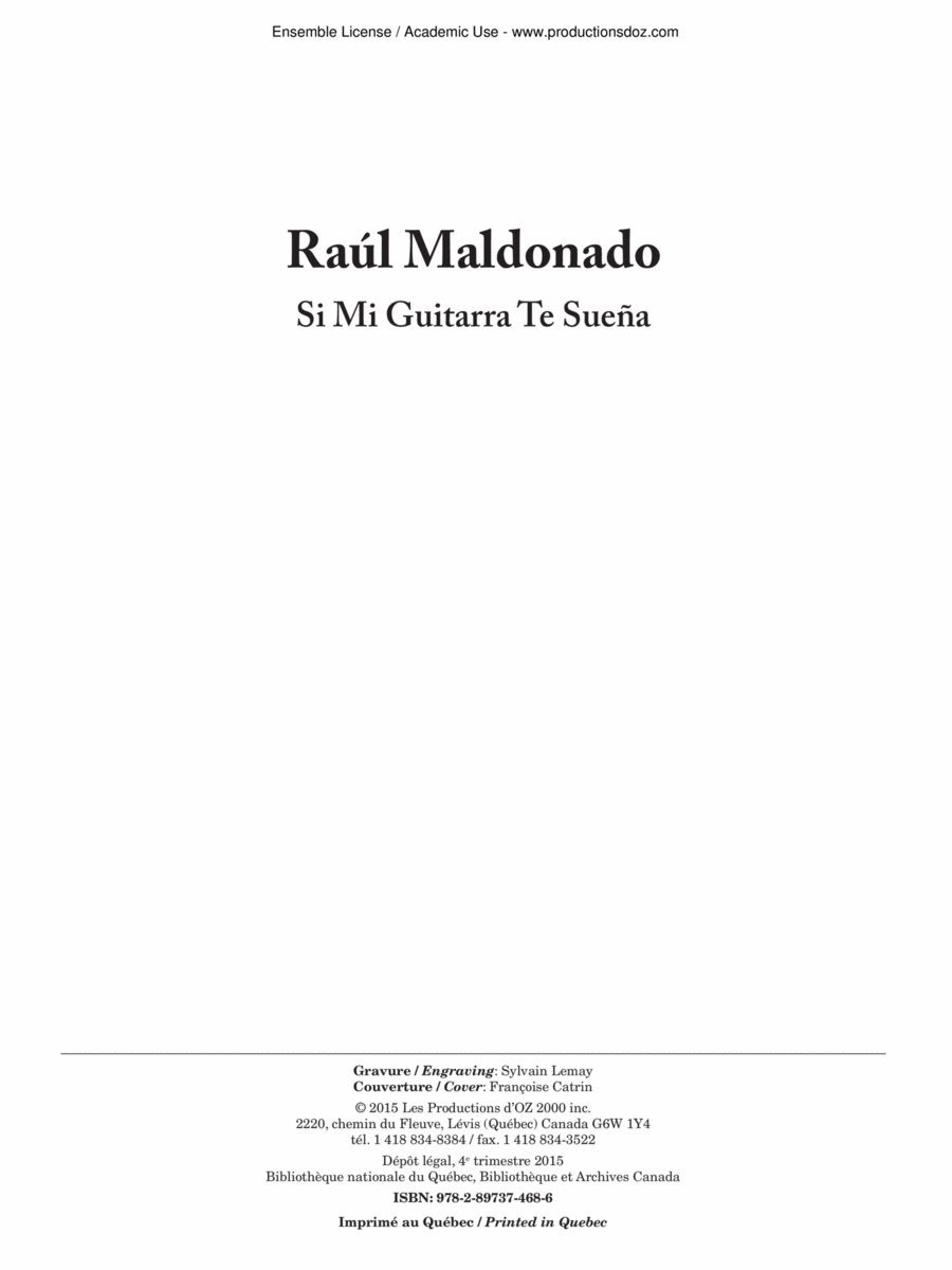 Si Mi Guitarra Te Sueña Guitar Ensemble scores gallery preview page 1