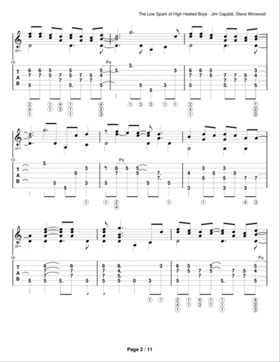 Low Spark Of High-heeled Boys Electric Guitar scores gallery preview page 2