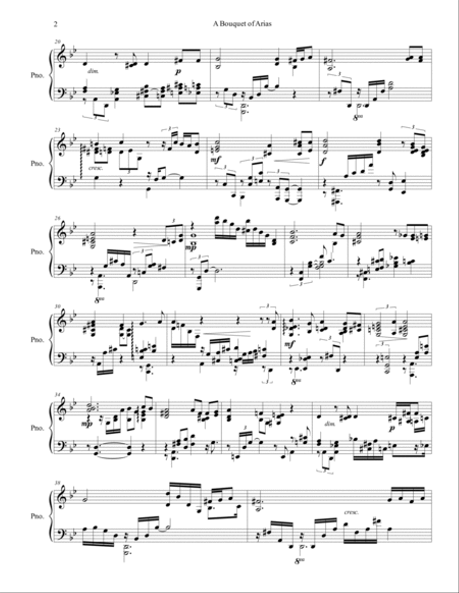 A Bouquet of Arias, Op. 191 Piano Solo scores gallery preview page 2