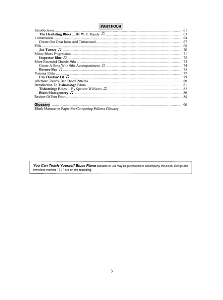 You Can Teach Yourself Blues Piano Piano Method scores gallery preview page 4