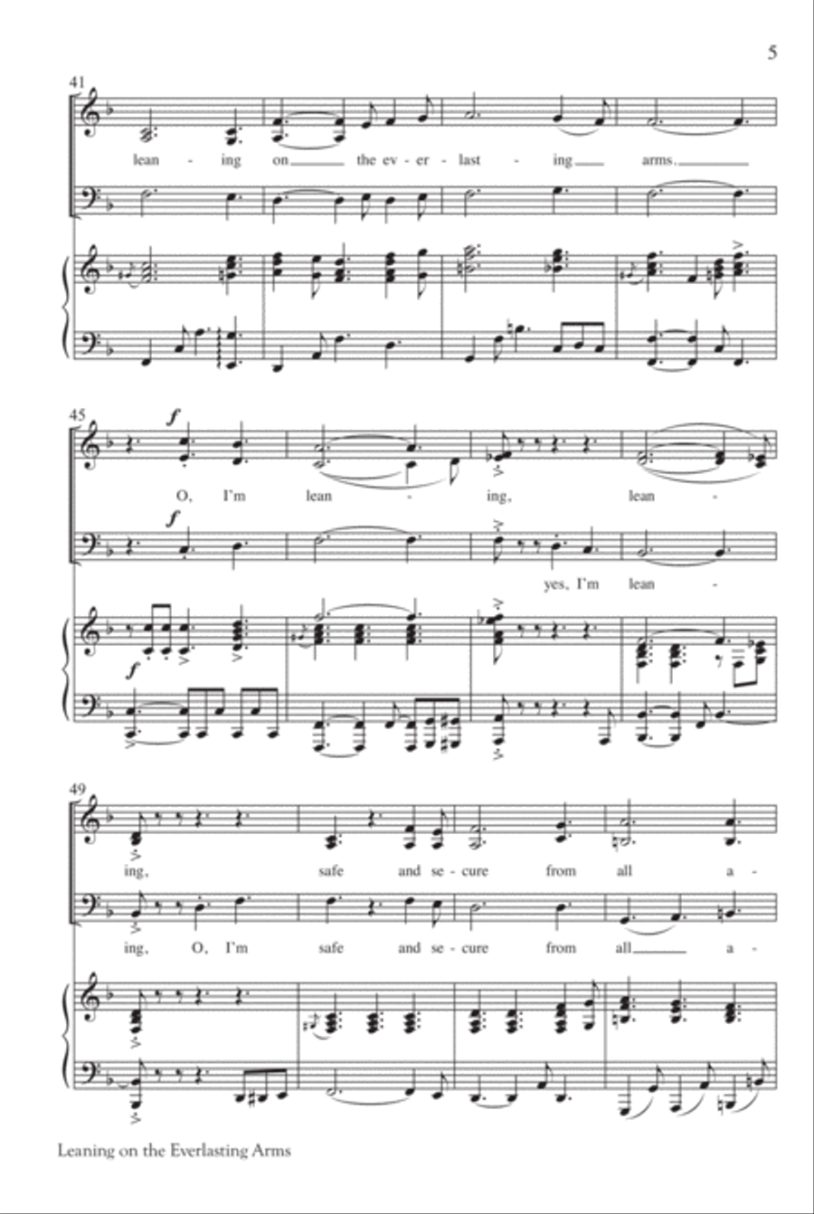 Leaning on the Everlasting Arms 3-Part scores gallery preview page 6