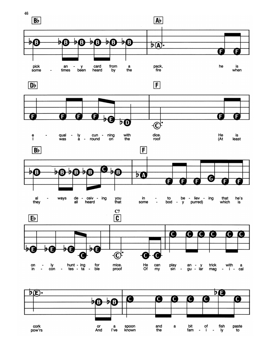 Mr. Mistoffelees (from Cats) Electronic Keyboard scores gallery preview page 3