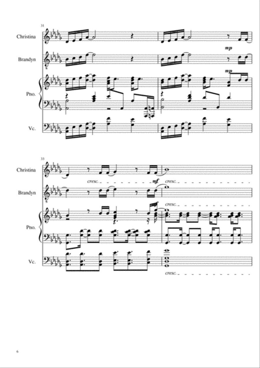 Never Enough Piano Trio scores gallery preview page 6