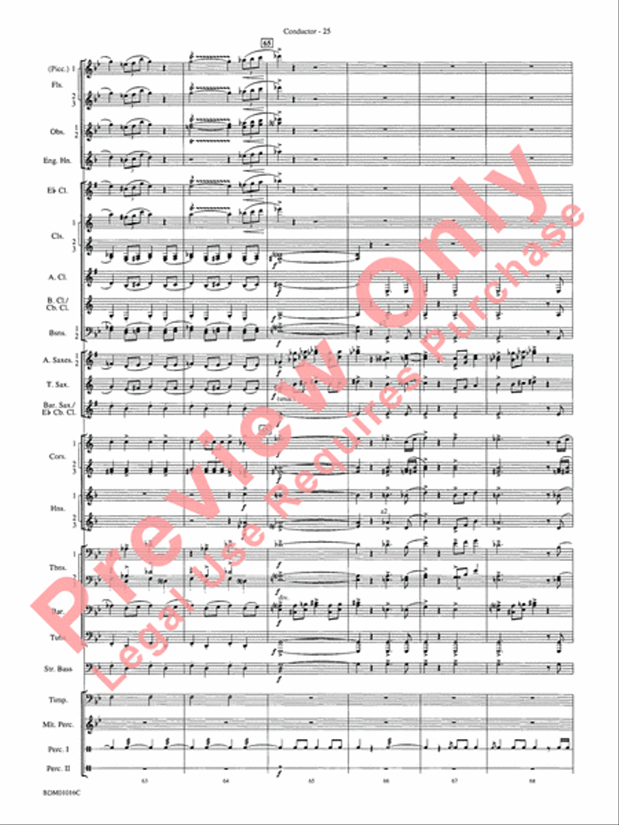 Fanfare and Allegro Concert Band scores gallery preview page 28