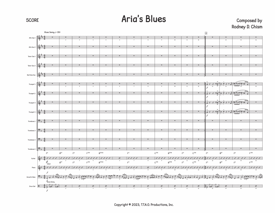 Aria's Blues Jazz Ensemble scores gallery preview page 1