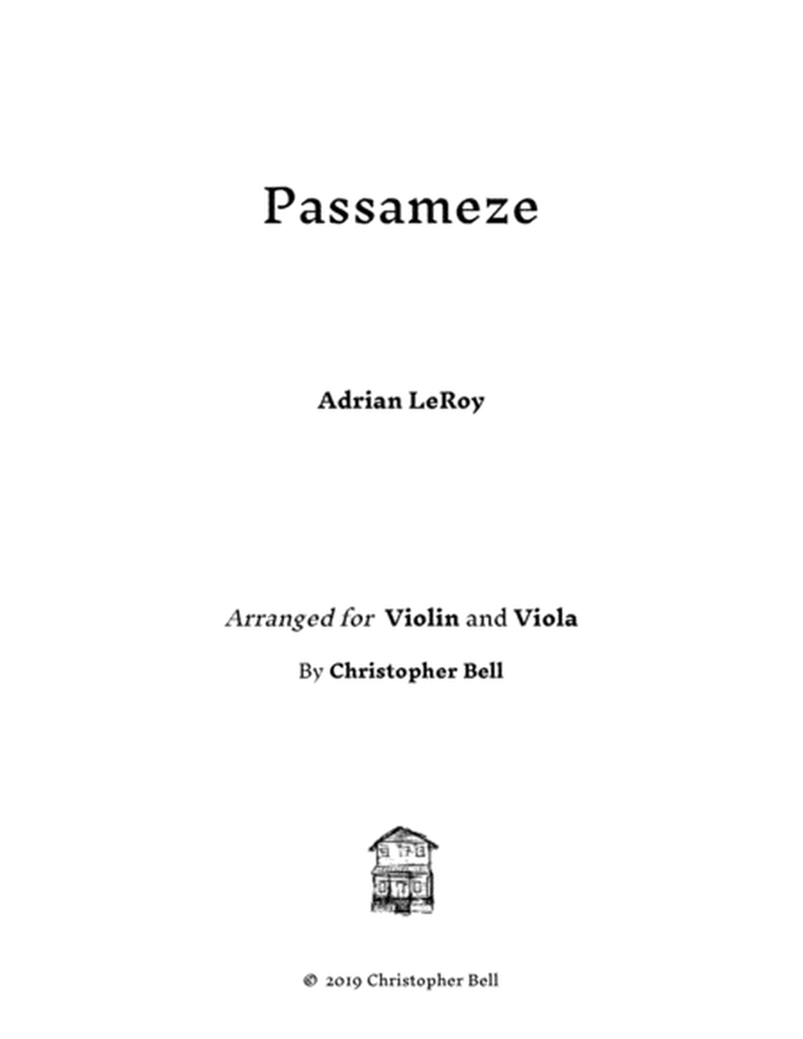 Le Roy - Passameze - For Violin and Viola image number null