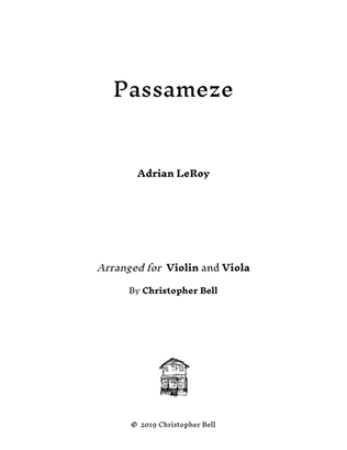 Le Roy - Passameze - For Violin and Viola