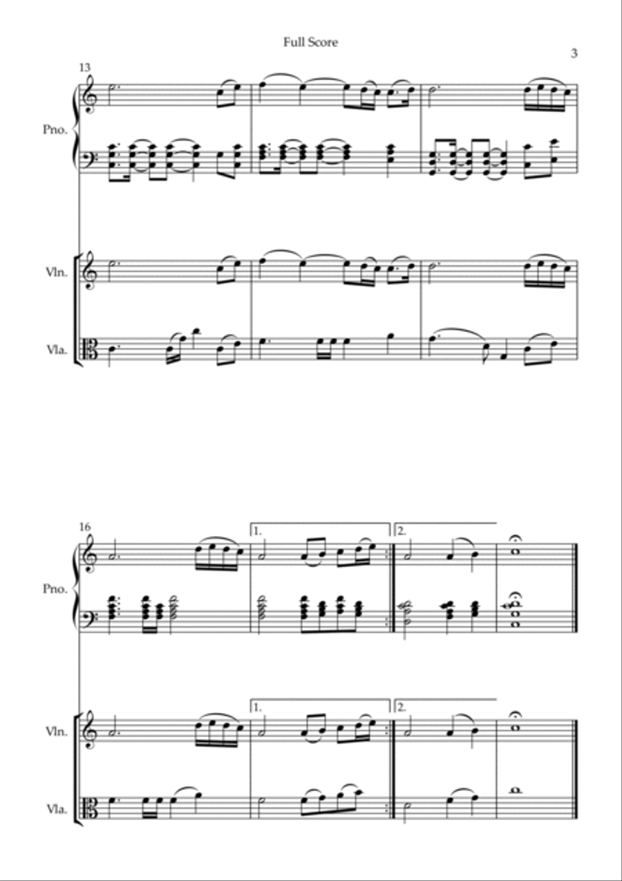 Agnus Dei Piano Trio scores gallery preview page 3