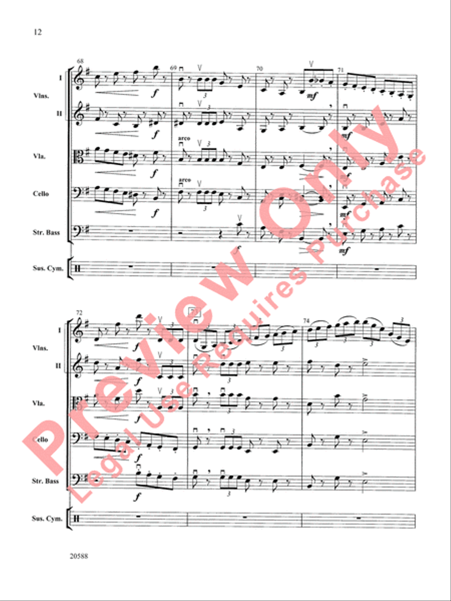March of the Nutcracker String Orchestra scores gallery preview page 13