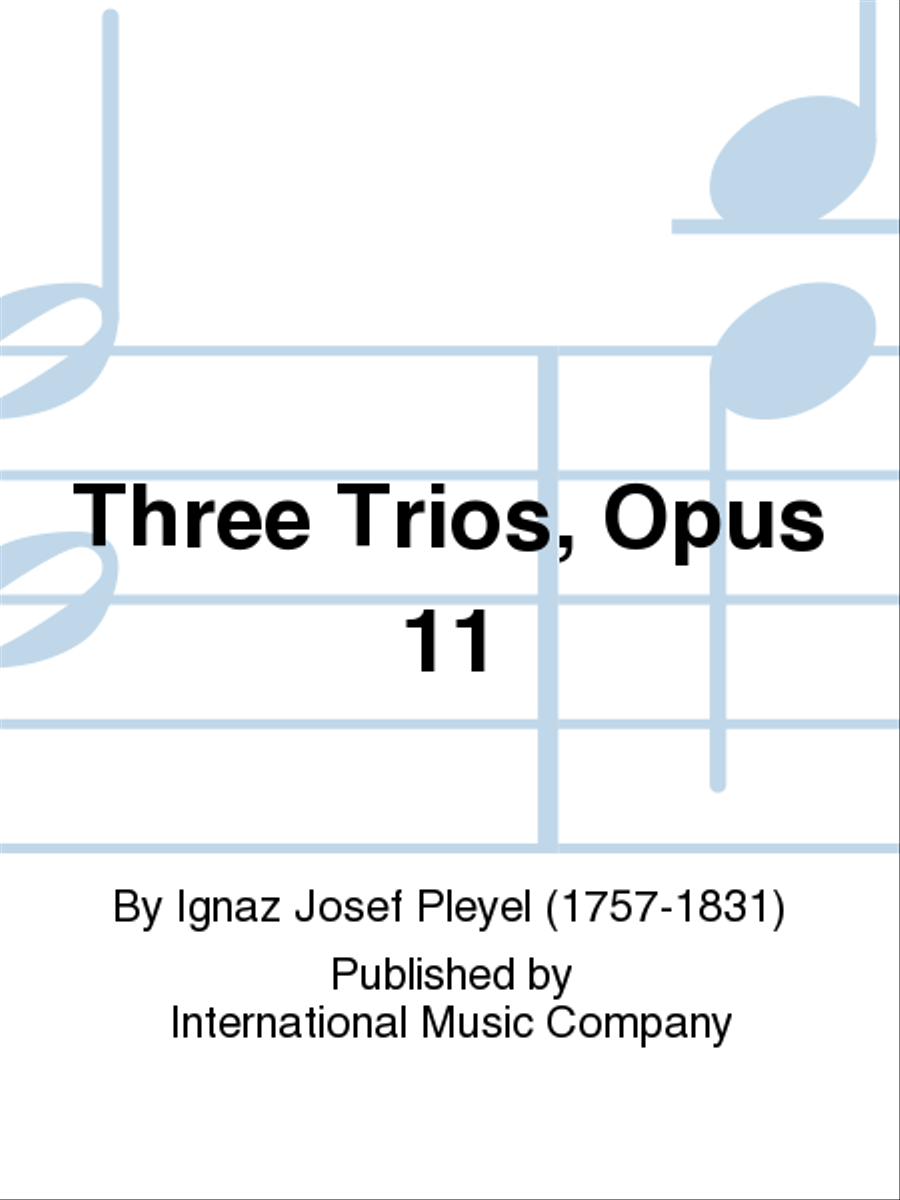 Three Trios, Opus 11 Three Trios, Opus 11 String Trio scores gallery preview page 1