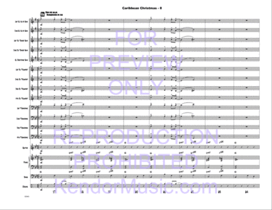 Caribbean Christmas Jazz Ensemble scores gallery preview page 9