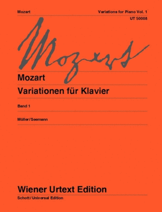 Book cover for Variations for Piano, Vol 1