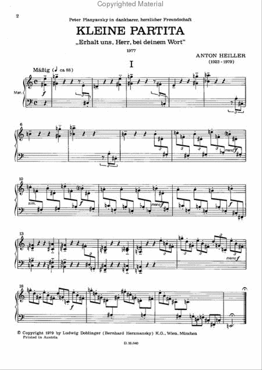 Kleine Partita Kleine Partita Organ scores gallery preview page 2