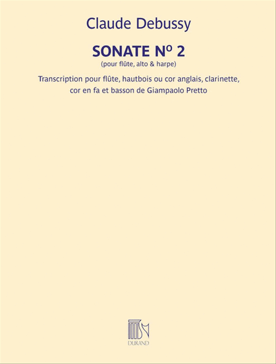 Sonate No. 2 (for Flute, Viola, and Harp) Woodwind Quintet scores gallery preview page 1