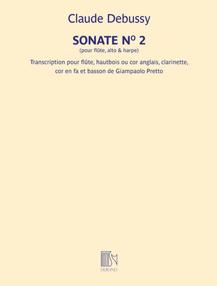 Book cover for Sonate No. 2 (for Flute, Viola, and Harp)
