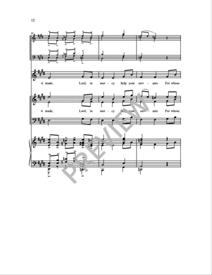 God, We Praise You 4-Part scores gallery preview page 4
