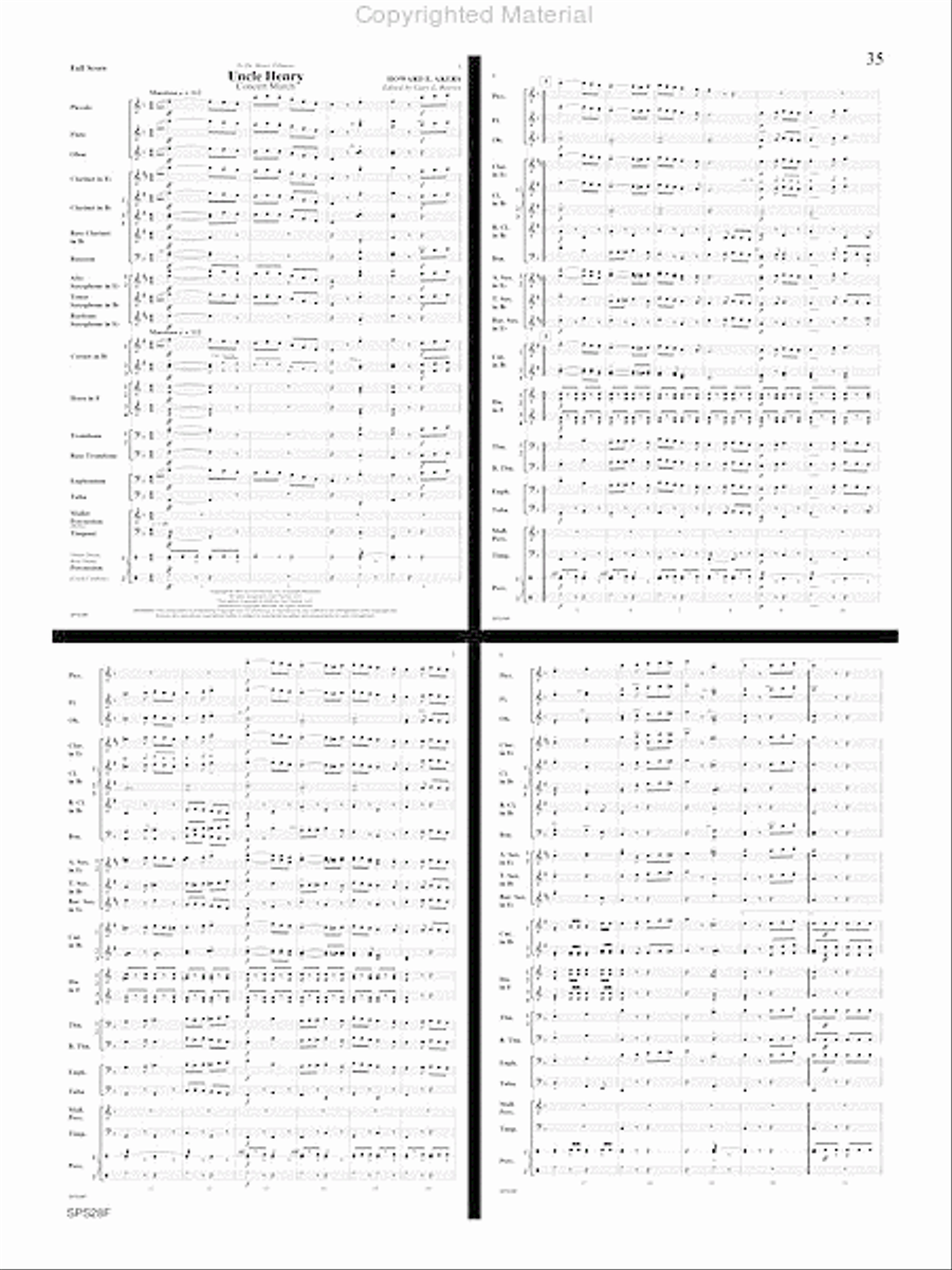 Holiday Portraits Concert Band scores gallery preview page 36