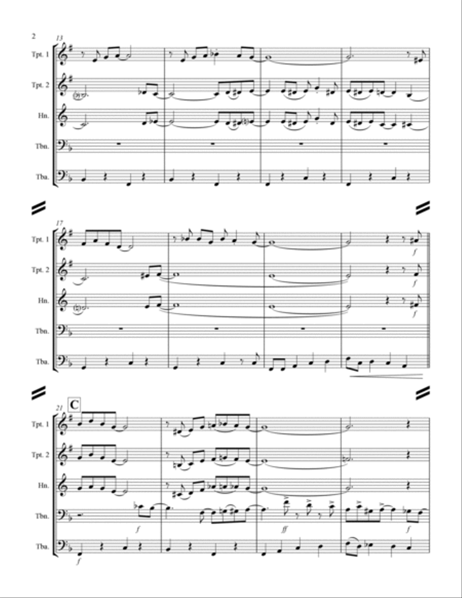 St. Louis Blues (for Brass Quintet) St. Louis Blues (for Brass Quintet) Brass Quintet scores gallery preview page 3