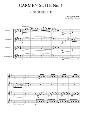 Seguedille & Les Dragons d'Alcala from "Carmen Suite" for Clarinet Quartet