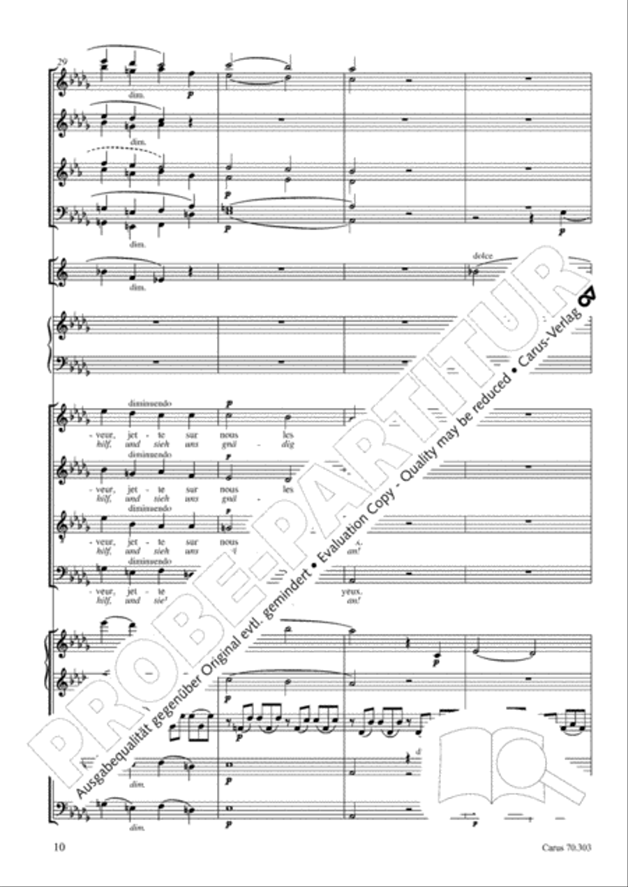 Cantique de Jean Racine (Lobgesang des Jean Racine) 4-Part scores gallery preview page 11